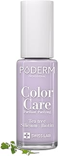 PODERM - ESMALTE DE UÑAS TEA TREE PARA HONGOS DE UÑAS - LILA - TRATAR LAS UÑAS AMARILLAS/DAÑADAS - Previene HONGOS - CUIDADO 2 IN 1 - FÓRMULA ÚNICA - Hecho en Suiza