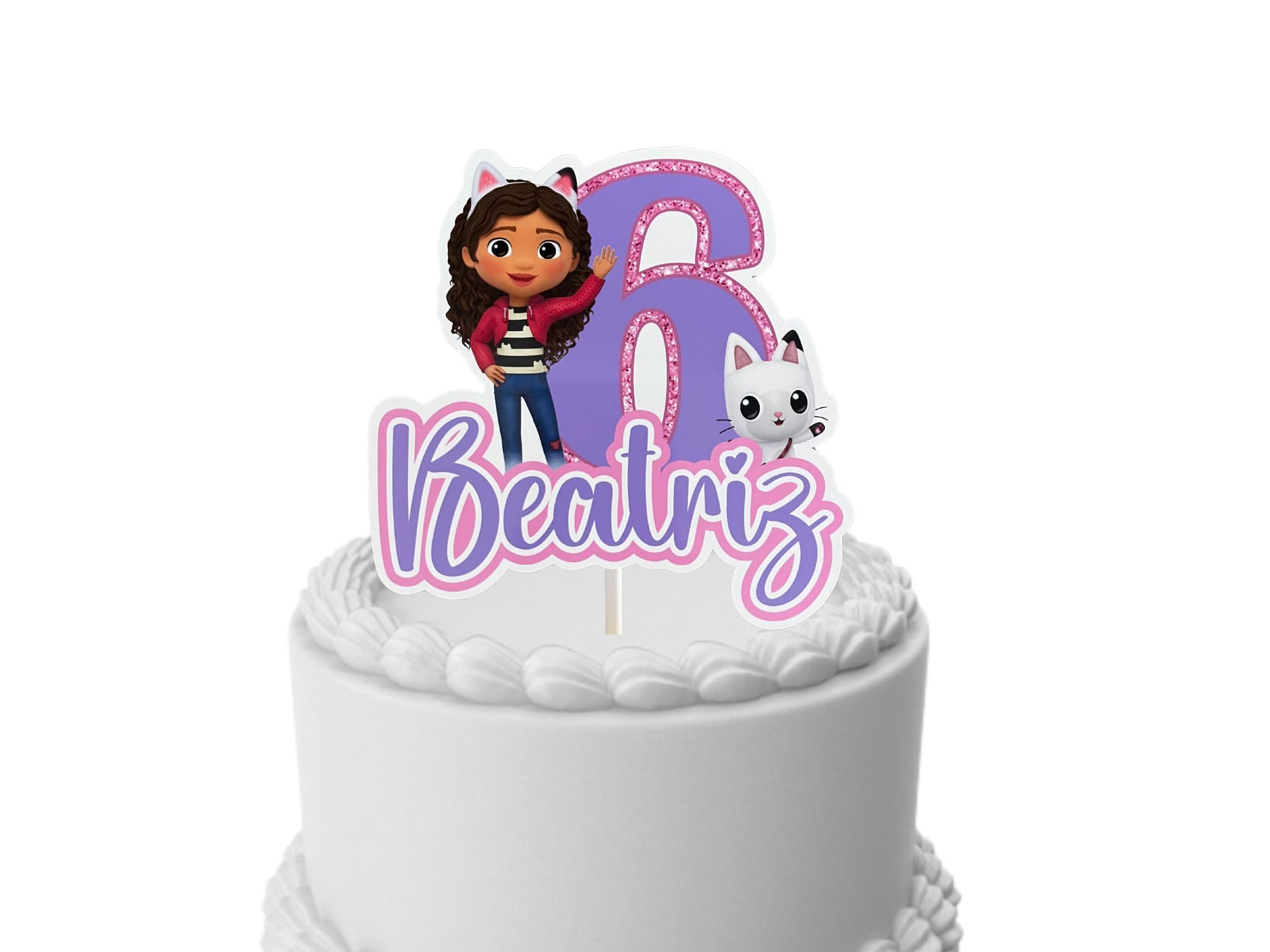Gaby Cake Topper, Gaby Custom Cake Toppe, Gaby Custom Cake Toppe Party, Personalized Cake Topper Gaby Birthday Decoracion, Any Name & Age.