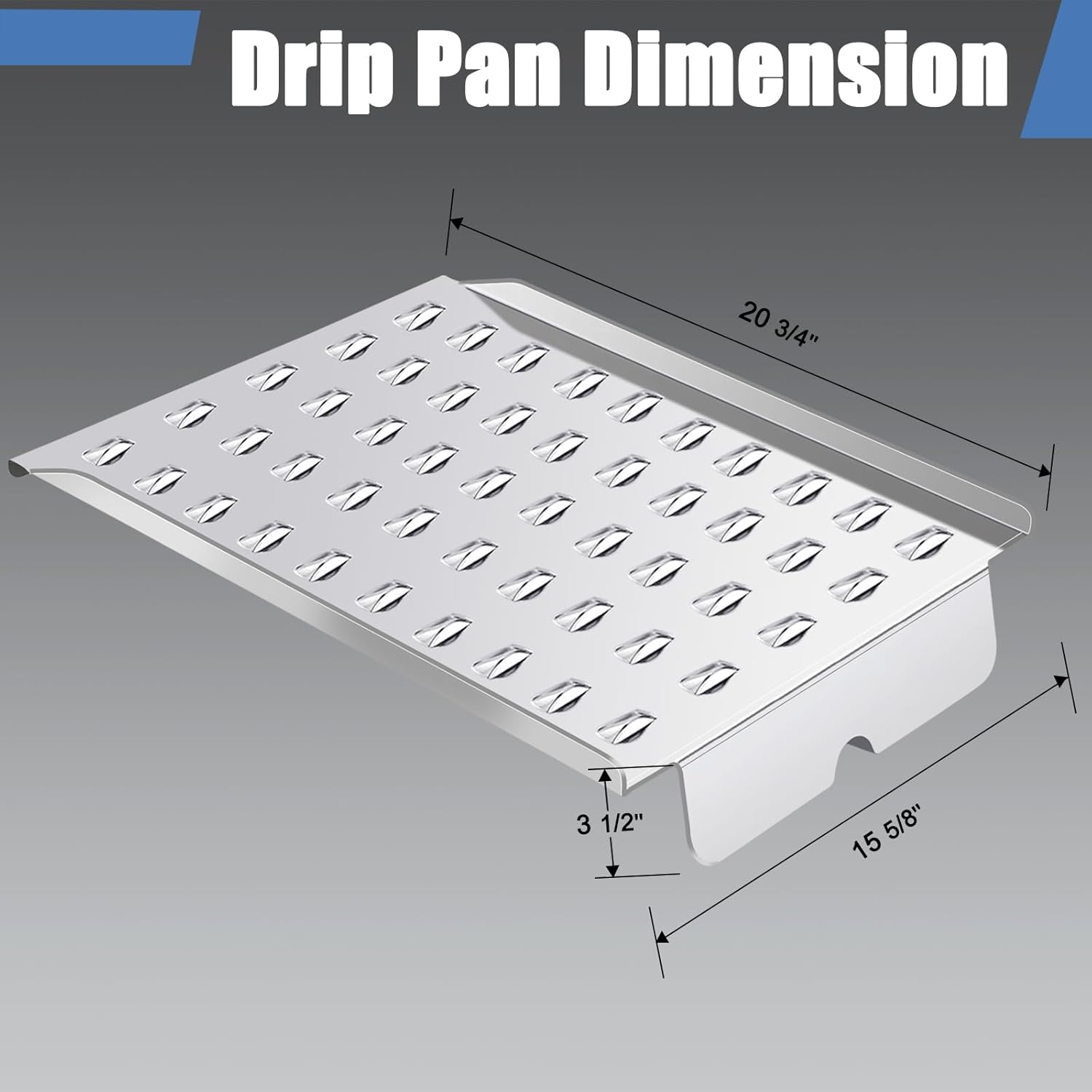 Criditpid BCA070 Drip Tray Replacement Parts for Camp Chef PG24, SmokePro SG24/STX 24, Woodwind WIFI 24/SG 24 Pellet Grills, Drip Pan for Traeger Pro 20 22 575 Series, Lil Tex, Lil Tex Elite, Mesa 22.