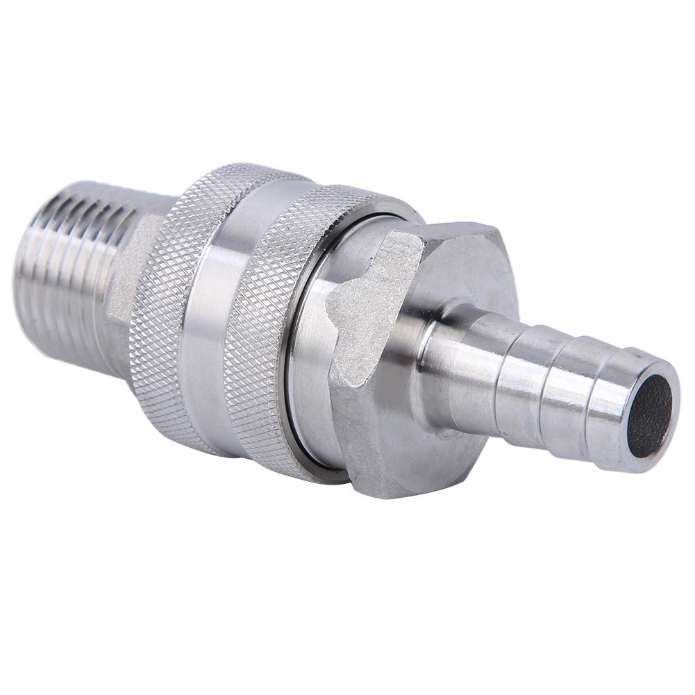 Adaptador de conector rápido Acero inoxidable G1/2 pulg. Rosca macho Kit de elaboración de cerveza para el hogar A prueba de herrumbre Fácil de instalar Desinfectante 4 piezas