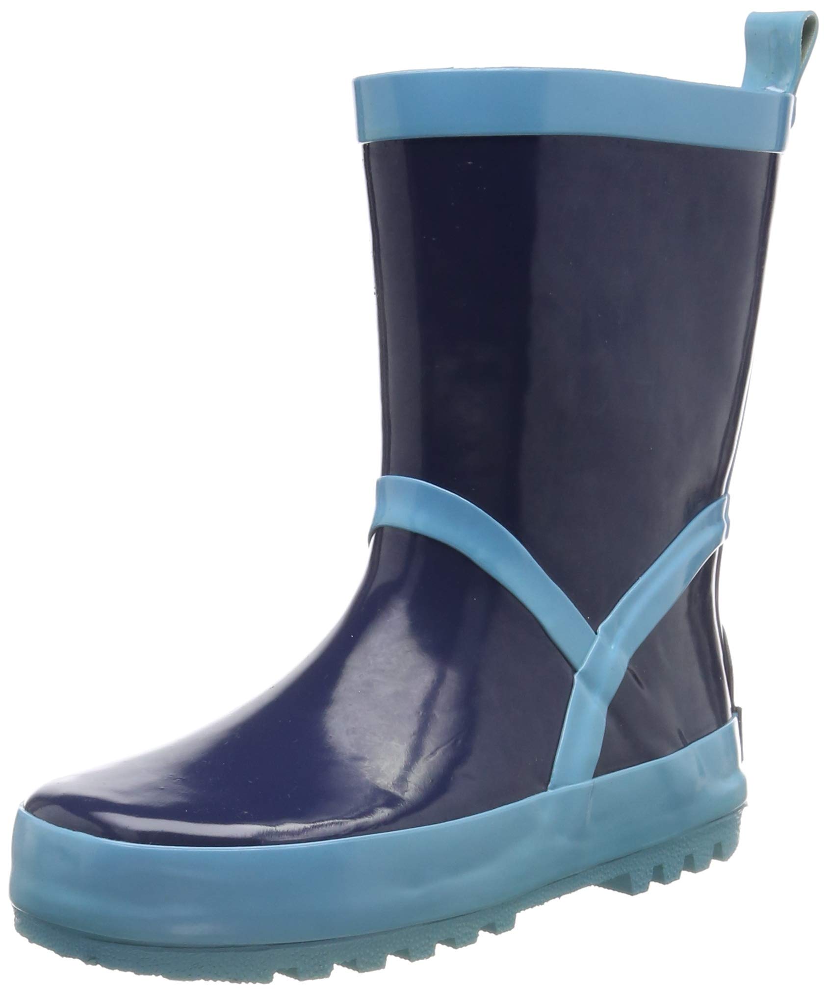 Playshoes Unisex children's crocodile wellington boots, Navy Light Blue, 13.5 UK