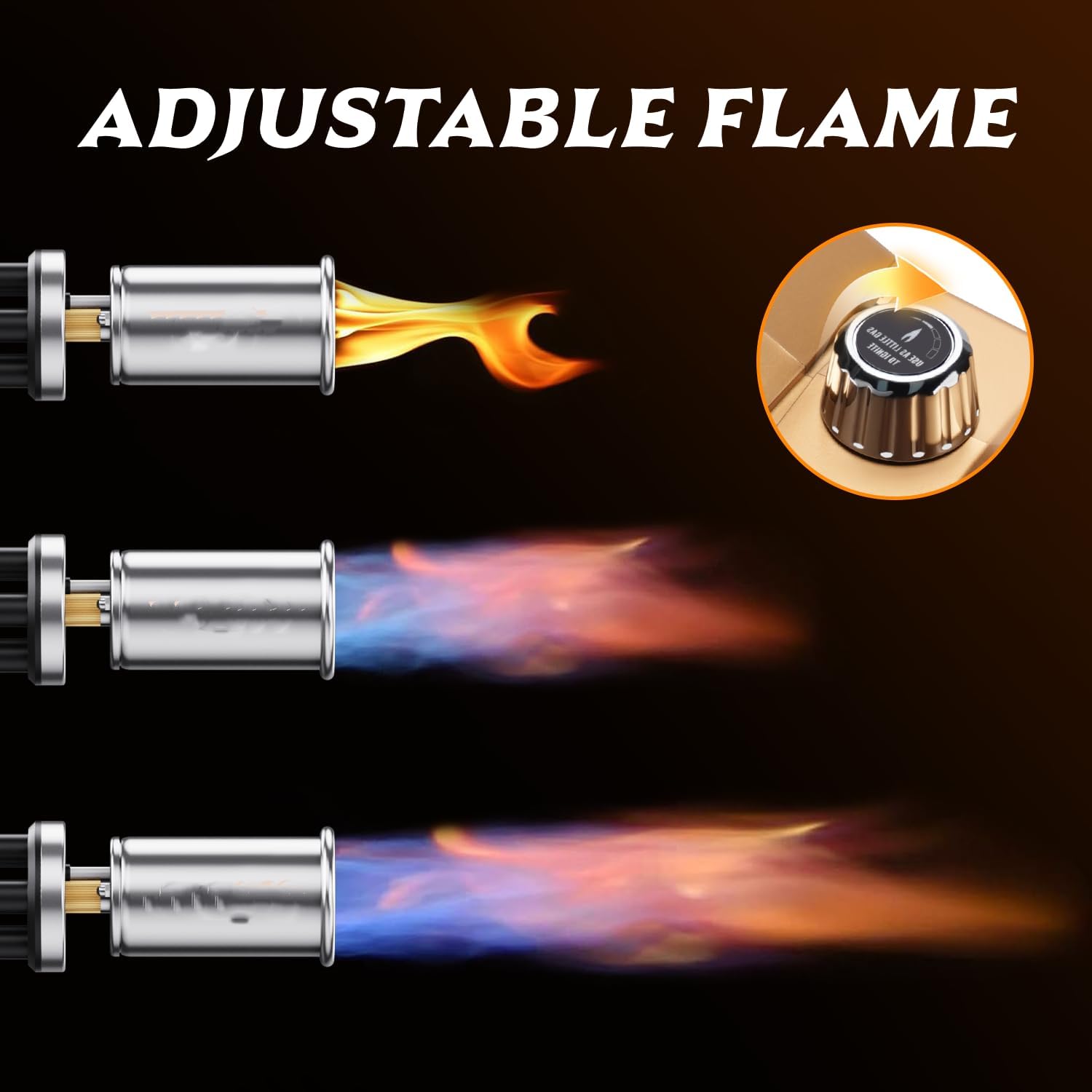 Propane Torch Weed Burner, High Output Flamethrower, Detachable Long Arm Heavy Duty Blow Torch for Kitchen, Garden, Wood, Melting, Camping, Outdoors, RV, Campfire(Propane Tank NOT Included)