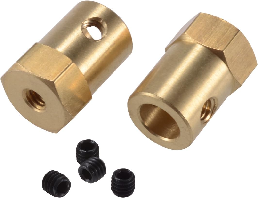 4-Pack 7mm Flexible Coupling Connector for Any Motors with Shaft Diameter of 0.275in/7mm - Car Wheels Tires Shaft