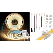 10M COB Strip Light Bulb Color Set + Strip Light Connector 8mm No Soldering Required
