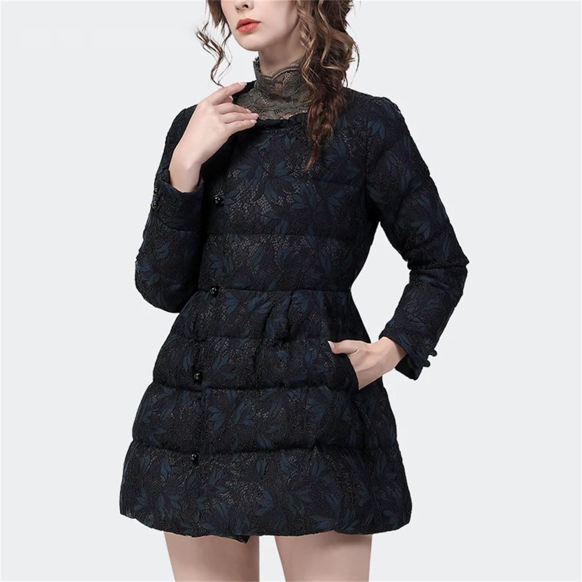 Thick Long Parkas Women Winter Down Jacket With Scarf Warm Lightweight White Duck Down Padded Coat