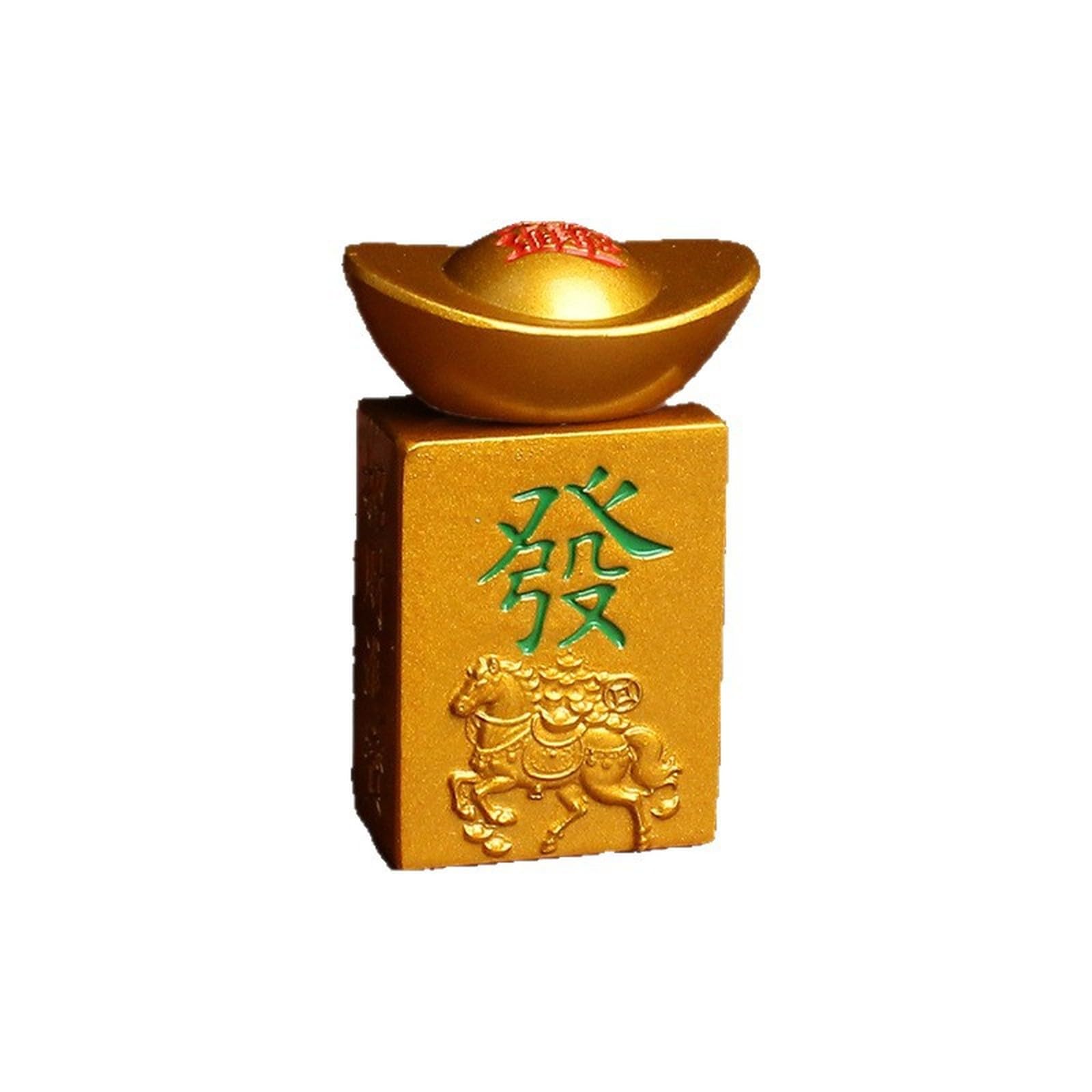 NBKLSWSUI Handmade Brass Rotating Treasure Ingot Sculpture For Men's Office Desk&man Cave Vintage Decor Unique Feng Shui