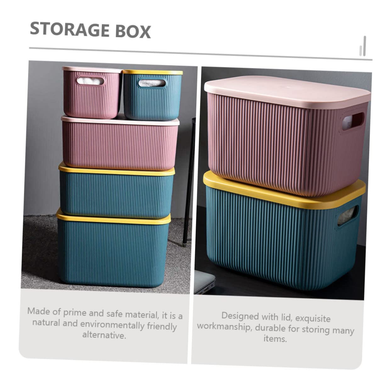 GALPADA Caja De Almacenamiento Multiusos Hogar Organizador De Ropa Contenedor Para Guardar Ropa Caja De Almacenaje Con Tapa Para Oficina o Dormitorio