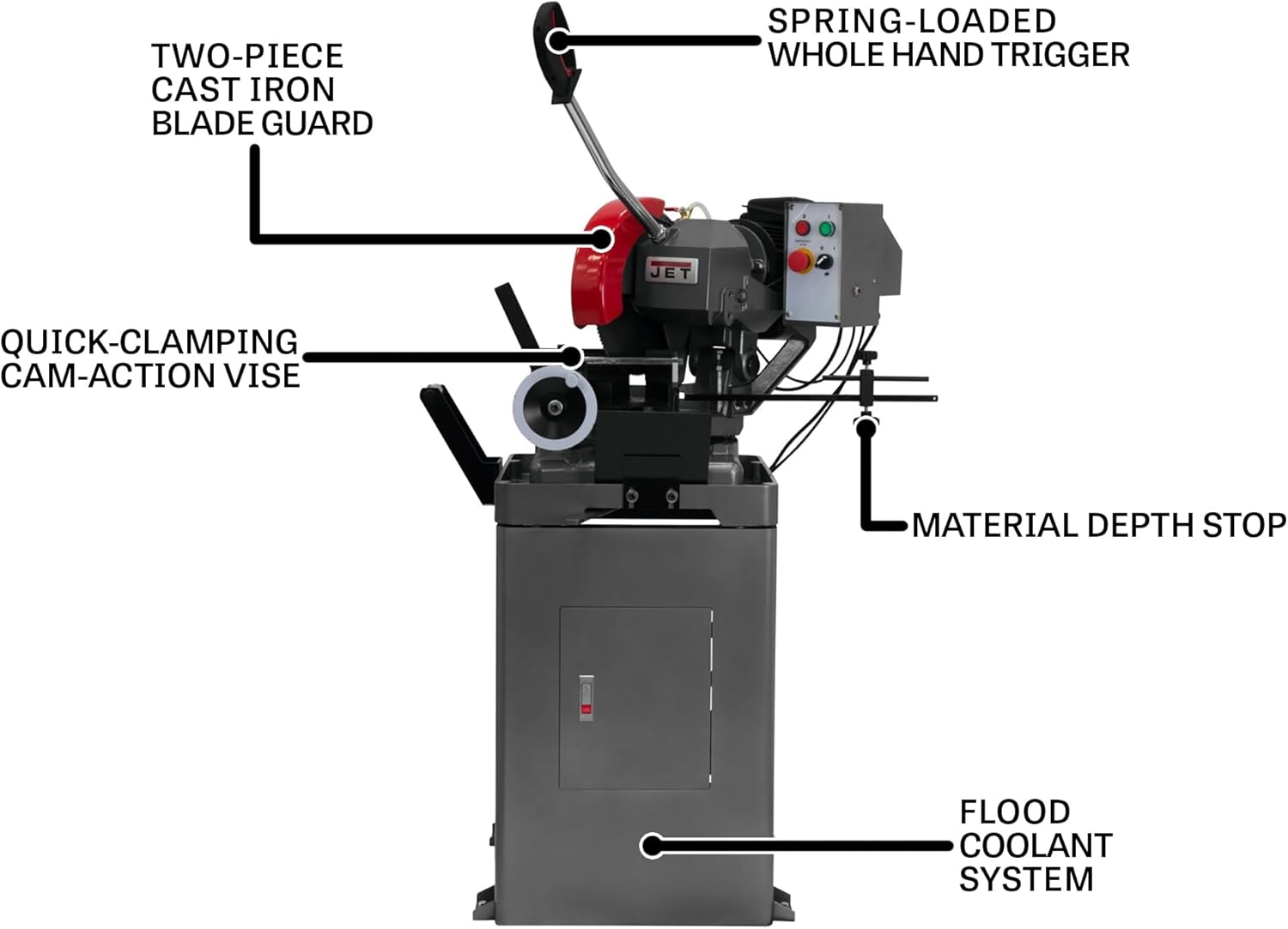 JET 315mm/12-Inch Manual Ferrous Cold Saw, 2 HP, 230V 1Ph (Model CS-315-1)