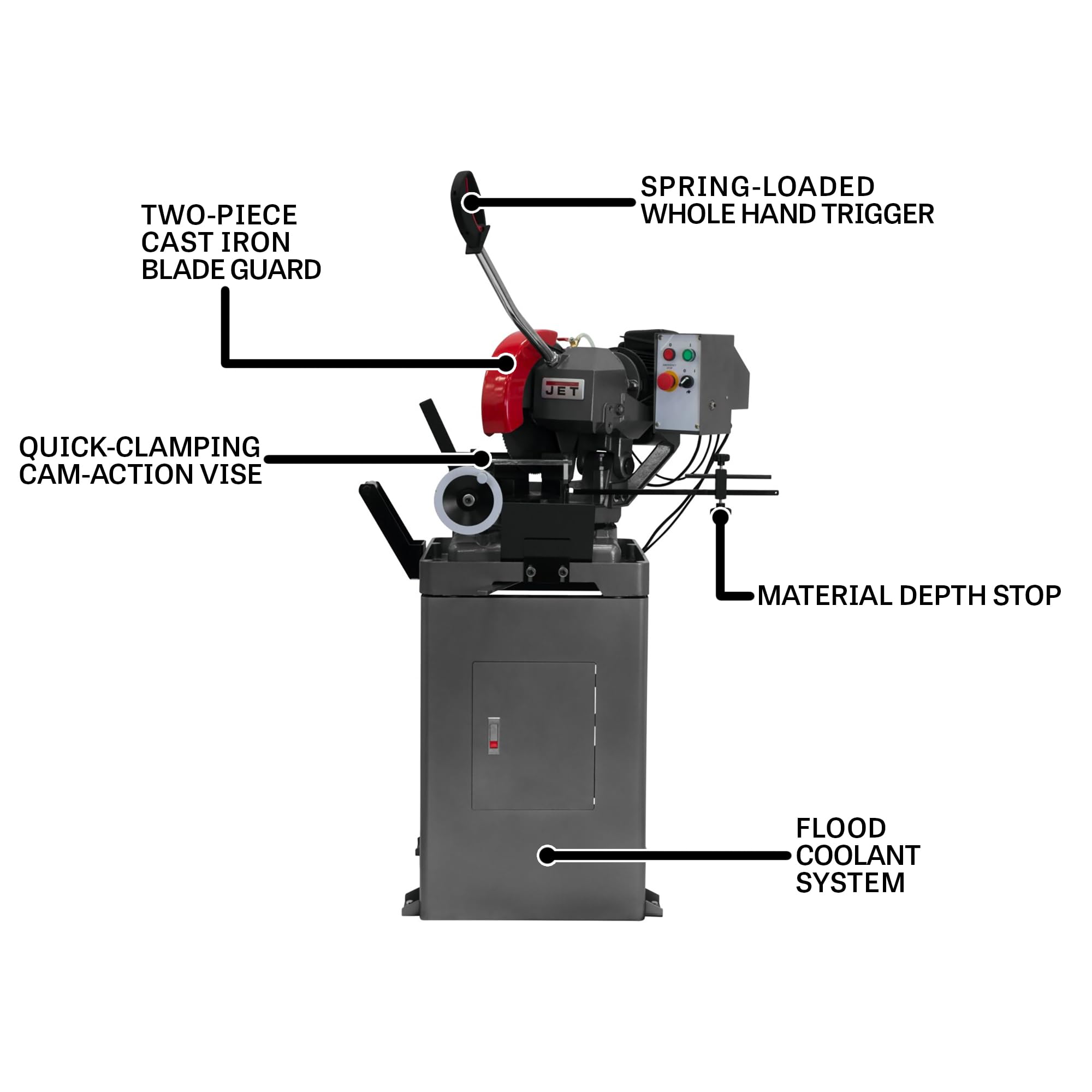 JET 315mm/12-Inch Manual Ferrous Cold Saw, 2 HP, 230V 1Ph (Model CS-315-1)
