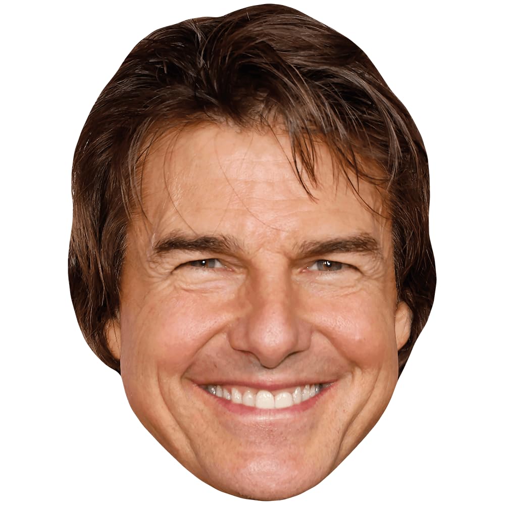 Tom Cruise (Grin) Celebrity Mask, Flat Card Face, Fancy Dress Mask
