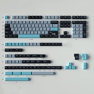 173 Keys Double Shot Keycaps Cherry Profile Hammerhead Light Keycap Set with 7u Spacebar for ISO ANSI Layout Cherry Mx Switches Mechanical Keyboard
