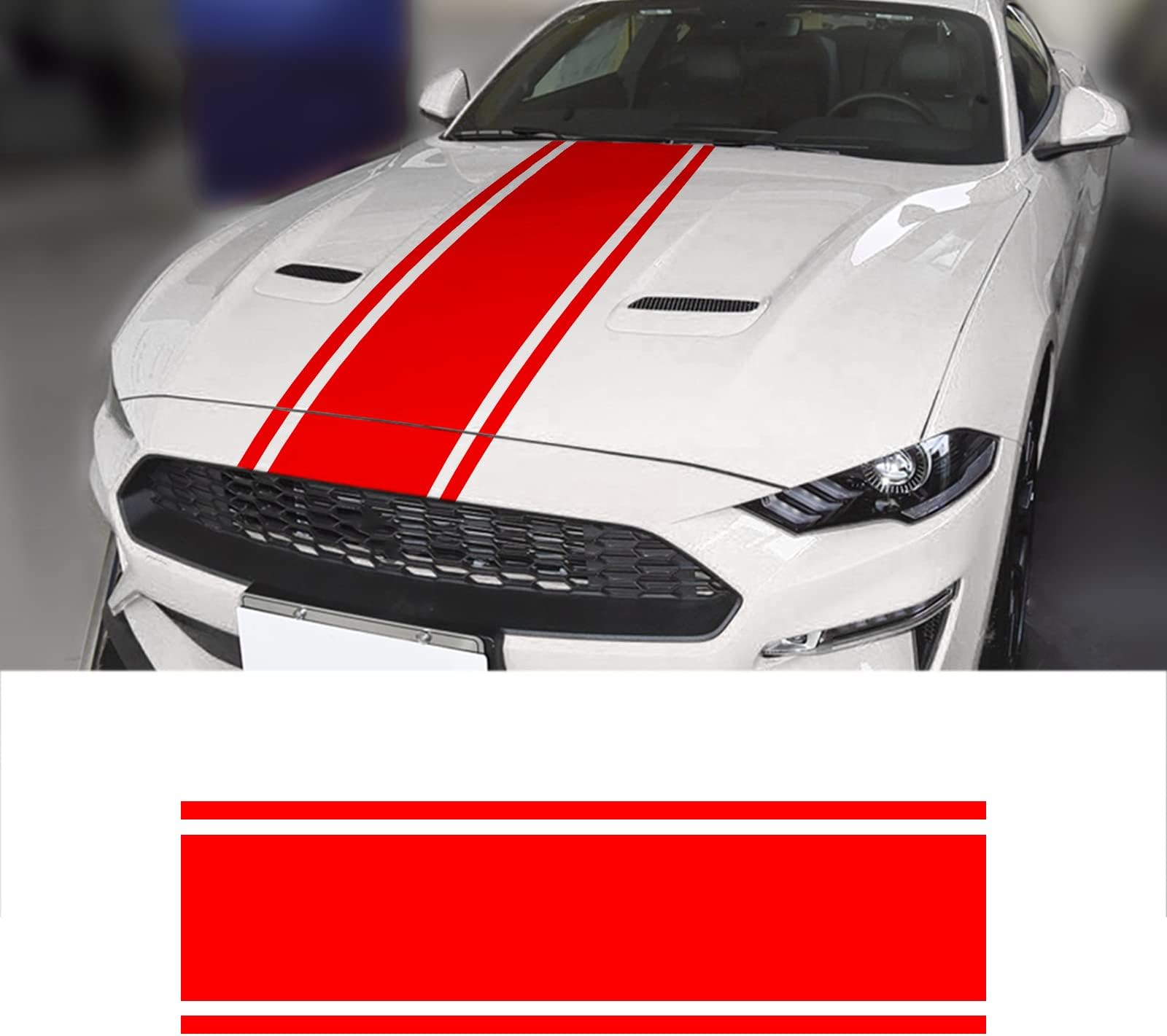 Car Hood Decal Sticker DBS006 Universal Hood Racing Body Side Vinyl Modified Stripe Exterior Decal Decoration Red