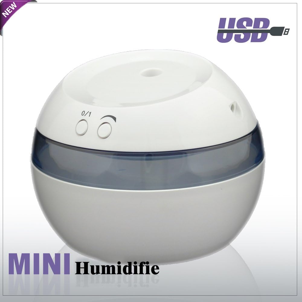 Electric Aromatherapy Essential Oil Diffuser and Cool Mist Humidifier Adjustment with Two Gears (White)