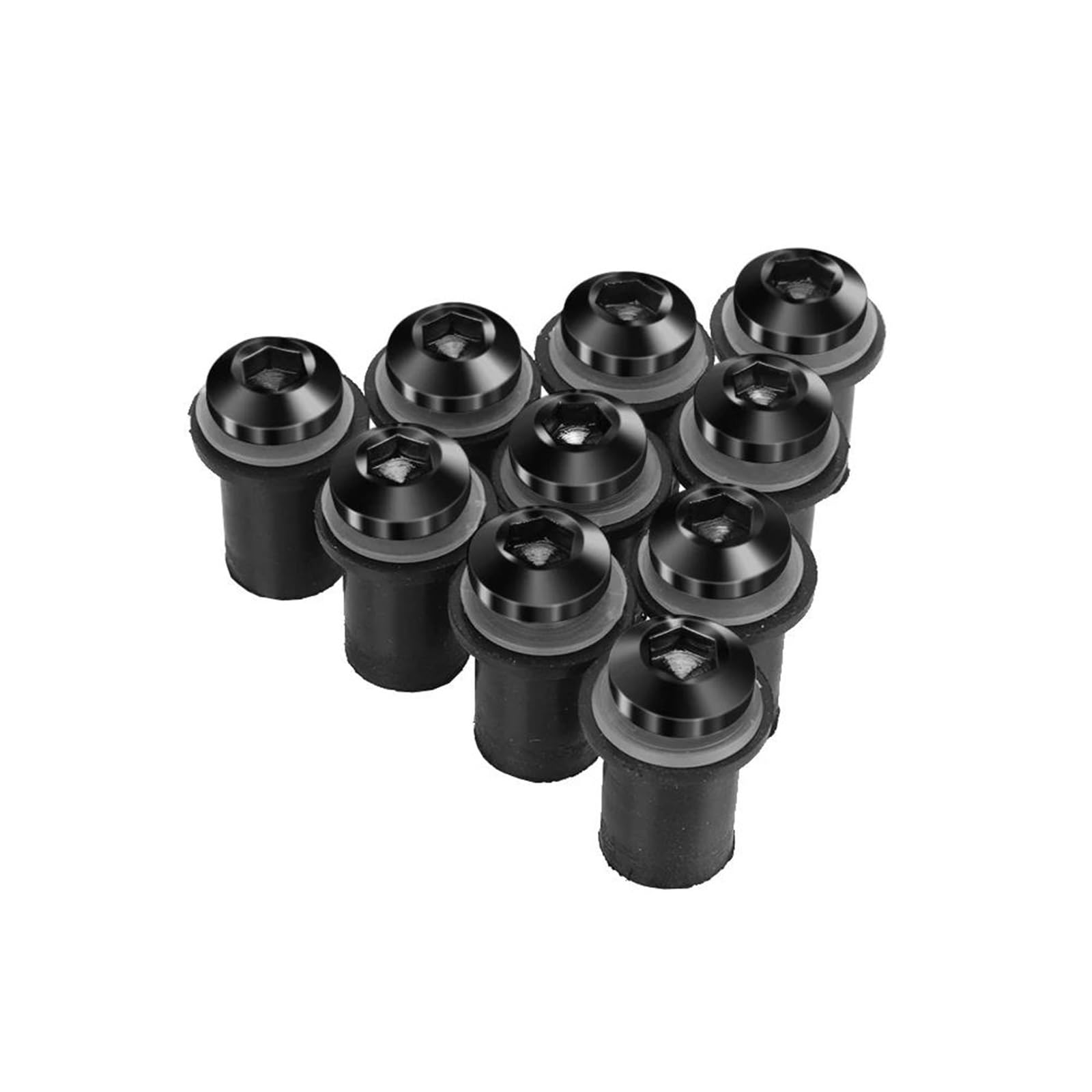 10 PZ M5 5mm Parabrezza Bulloni Kit Di Viti Per AN125 AN250 AN400 AN650 AN 650 2013-2023(Nero)