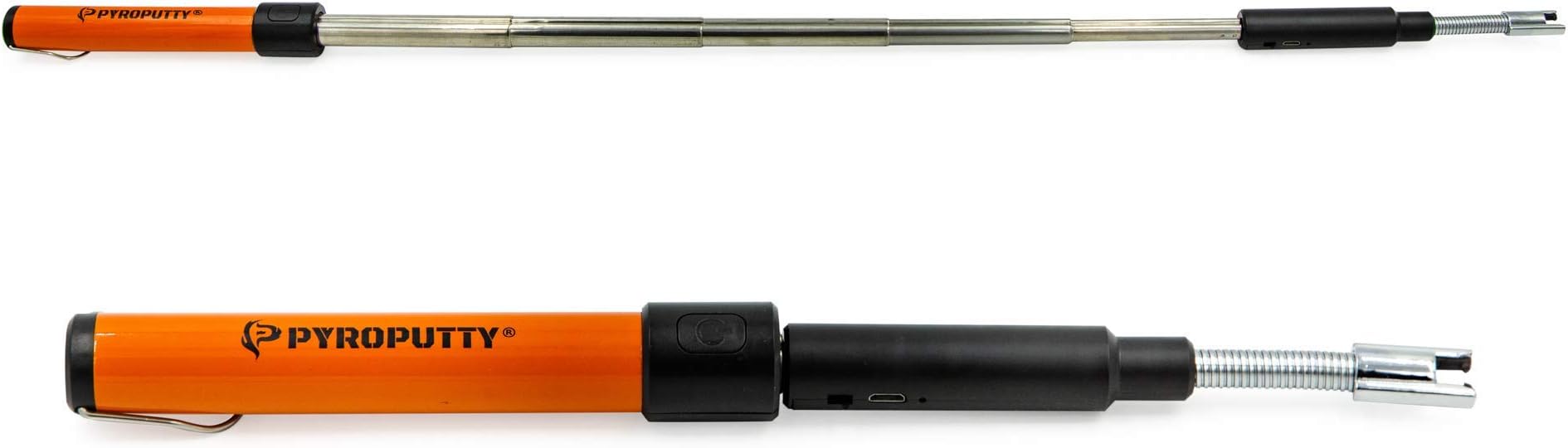 PYRO Putty Extendable ARC Lighter | Made for Wood Stoves & Fireplaces| USB Rechargable (Extendable ARC Lighter)