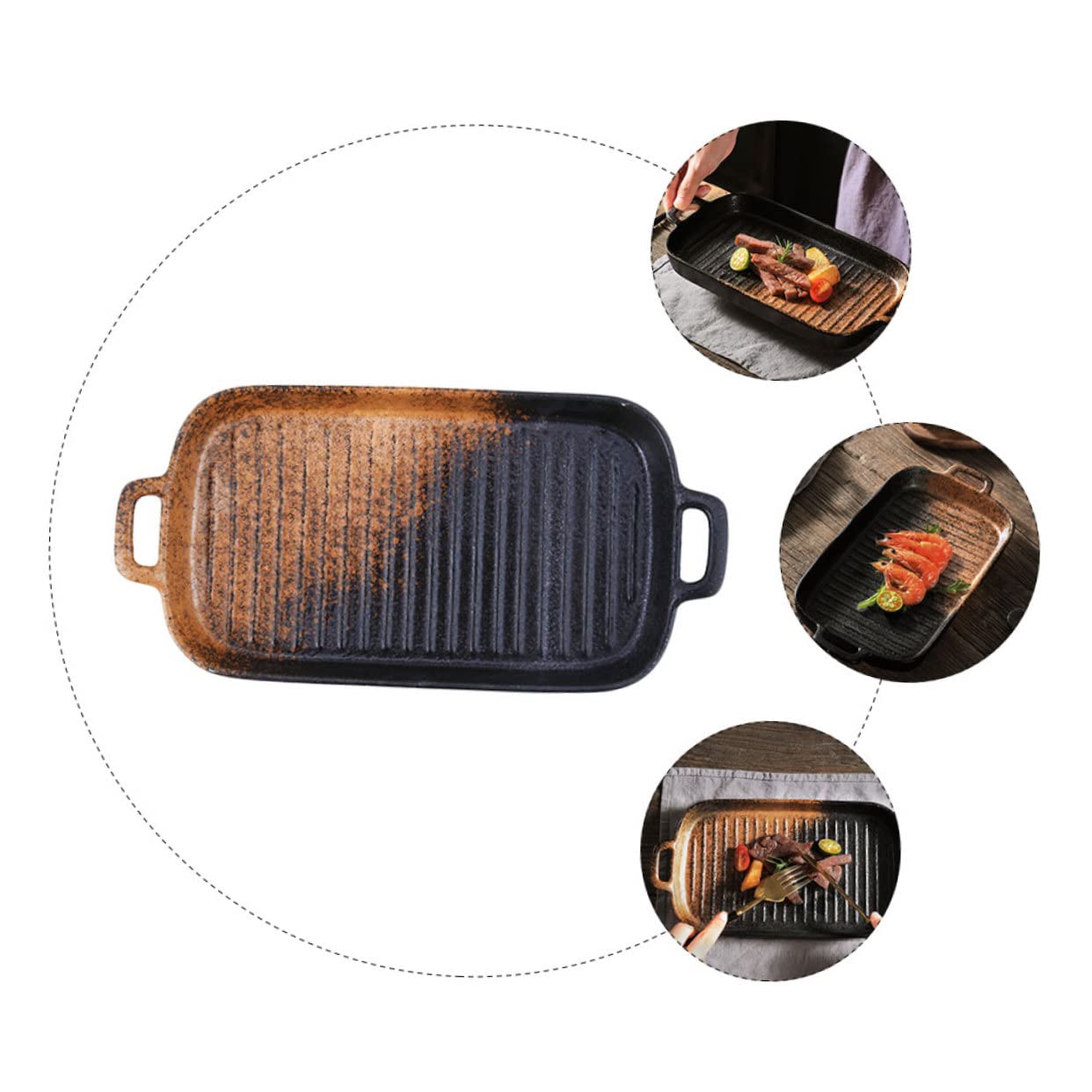 Plaque De Cuisson Ronde Antiadhésive 31,5 Cm - Pour Pizza, Gâteaux, Biscuits, Matériau Robuste