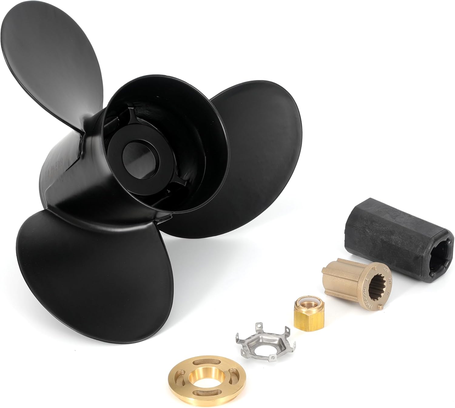 AMYBEST Outboard Boat Propeller, OEM 15 Spline Tooth Aluminum Prop Compatible for Mercruiser Alpha One & Mercury 135-300HP, Includes Hub Kit, RH Rotation