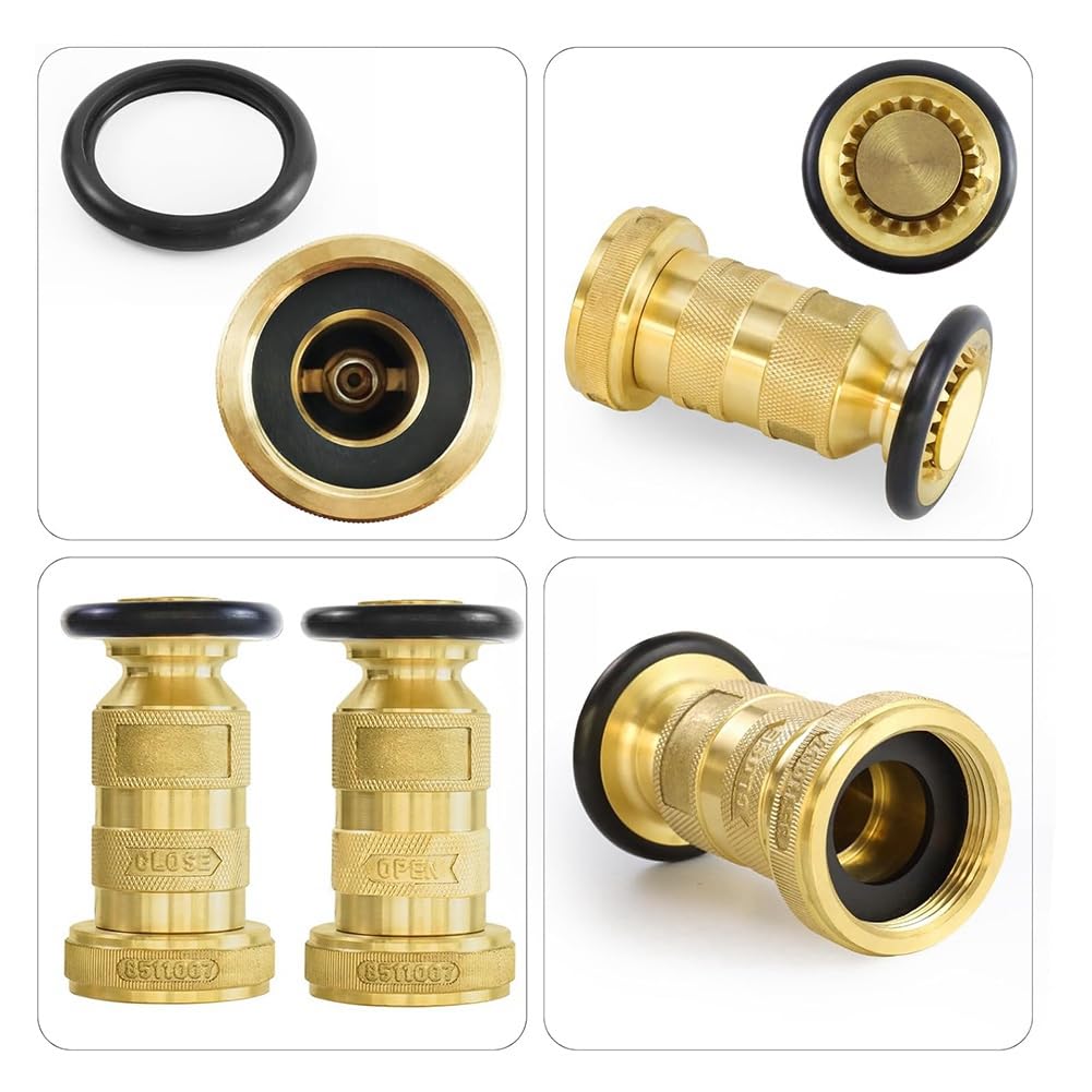 Amazon.co.jp: Rhinozix 消防ホース ノズル 1-1/2 インチ NPSH/NPT