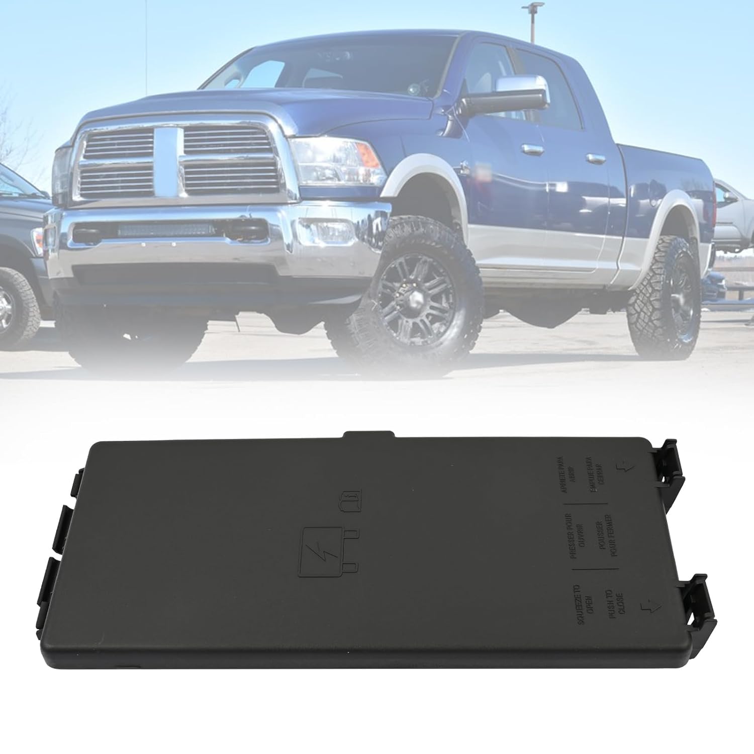 Engine Fuse Box Cover 68002786AA Fit for Ram 1500 2500 3500 2006-2010,for Dodge Caliber 2010 2011,for Jeep Patriot Compass 2010 Totally lntegrated Power Module Cover Relay Lid 5175564AA