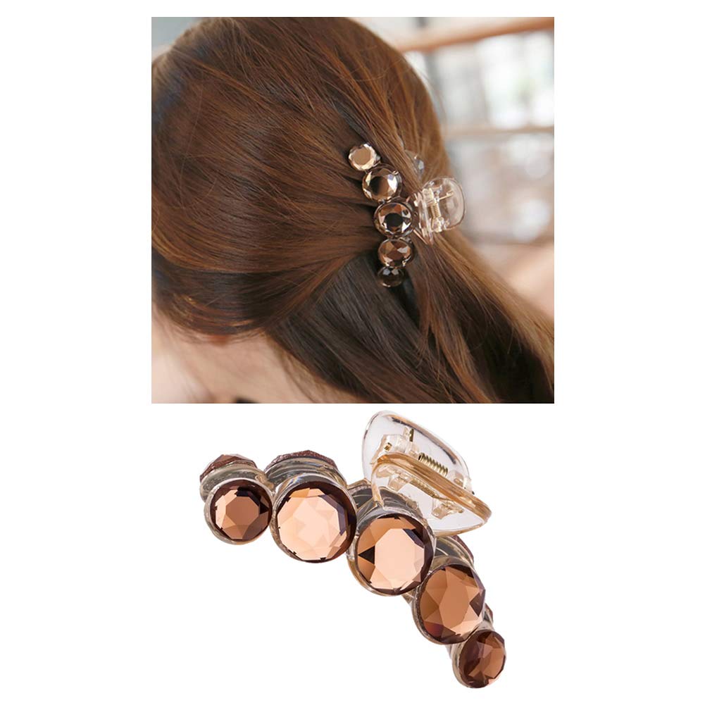 Mytoptrendz 2x Fermagli Per Capelli Piccoli – Barrette Plastica Con Cristallo Scintillante (Classiche)