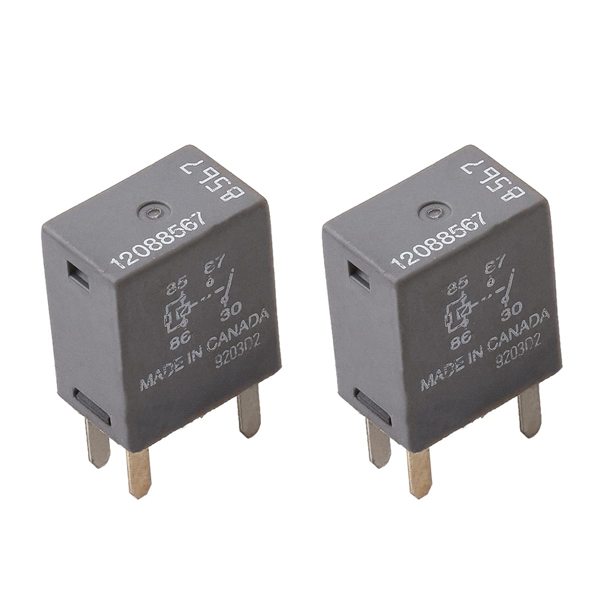 SEEU. AGAIN 2Pcs 12088567 Multi purpose Relay 4-Pin Fuse Relay 13502679 D1786C High Power 4 Terminal Relay Compatible with G M 15-8707 RY601 1R1056 36008 22867702