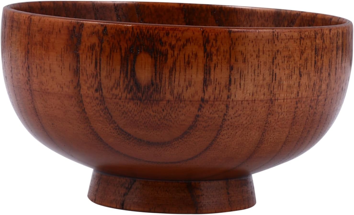 GLEAVI 1pc Wooden Rice Bowl Multifunctional Household Salad Bowl for Soup Noodles More Natural Design Space Saving Tableware
