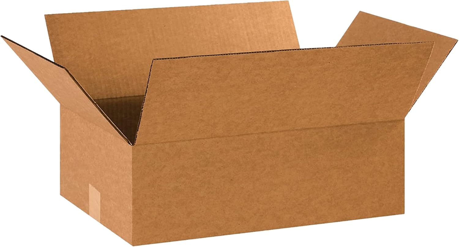 Partners Brand P18126 - Cajas de cartón corrugado planas, 18 pulgadas de largo x 30 cm de ancho x 15 cm de alto, Kraft (paquete de 25)