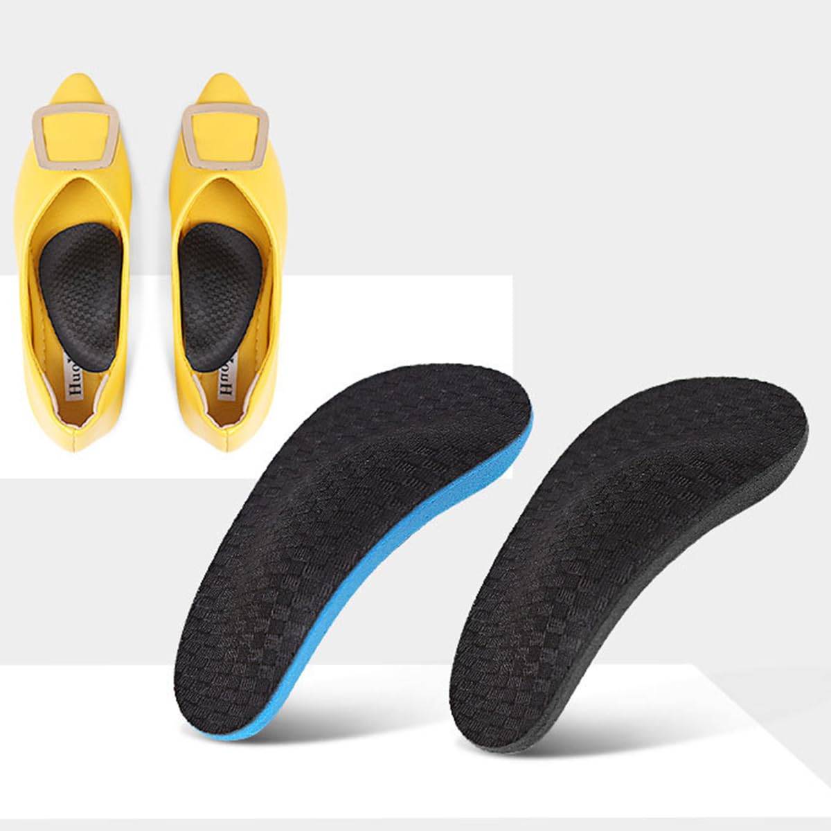 Semelles Orthopédiques Pieds Plats Support Soutien Voûte Plantaire Pour Pieds Plats Support Arch Fasciite Plantaire Douleur Au Talon Éperon (1 Paire)