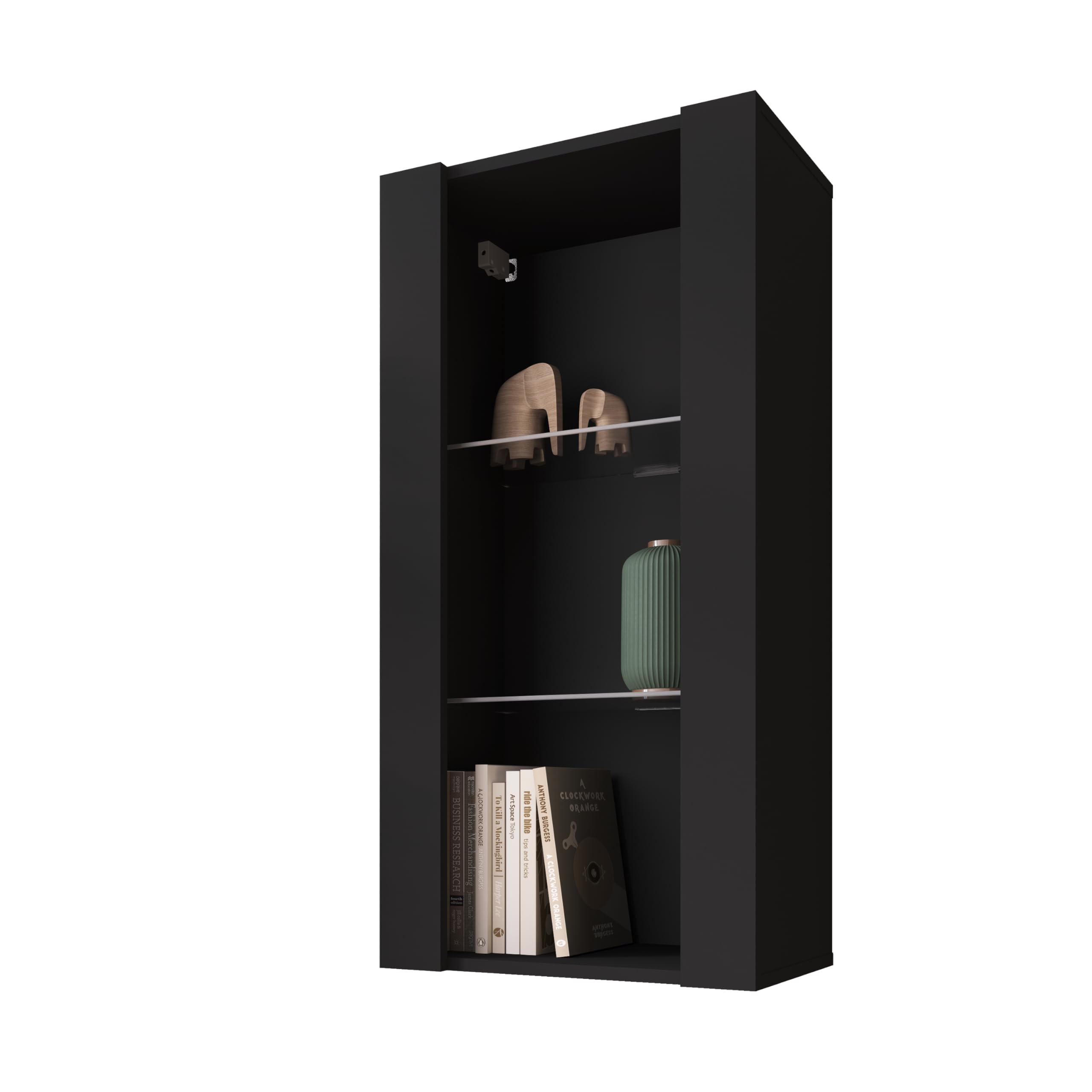 Komodee Vetrina Tivoli A2 Bianco/Nero 55x159x35 cm