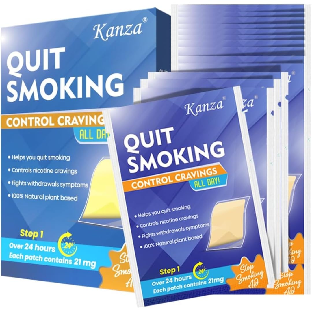 KANZA - Quit Smoking Patches | Control Craving Through Out The Day | Nicotine Transdermal Quit Smoking Patches | Stop Smoking Aid | Helps Quit Smoking Patch in Simple Steps (14 Patches)| Unisex