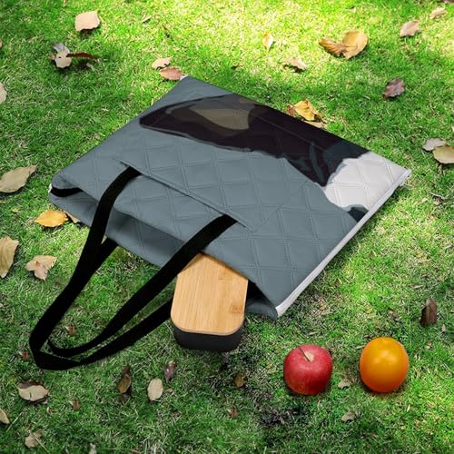 Couverture de pique-nique Boston Terrier zippée imperméable et tapis extérieur