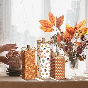 Kigley 3 Pcs Fall Wooden Table Decor Thanksgiving Tiered Tray Decor Fall Block Sign Tabletop Decor Wood Firework Fall Table Centerpieces for Autumn Harvest Home Decor Kigley 3 Pcs Fall Wooden Table Decor Thanksgiving Tiered Tray Decor Fall Block Sign Tabletop Decor Wood Firework Fall Table Centerpieces for Autumn Harvest Home Decor