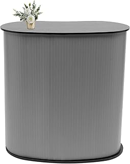 Salmeee Mesa de Recepción Plegable, Mostrador y Soporte de Exposición para Ocasiones Especiales, Recepción de Empresa, Demostraciones de Productos, 40 x 90 x 90 cm