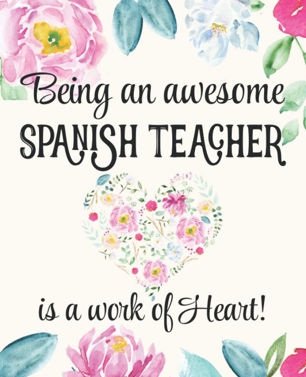 Spanish Teacher Gifts: Work of Heart Sentimental Thank You Appreciation Present for Women Friends, Family or Coworkers