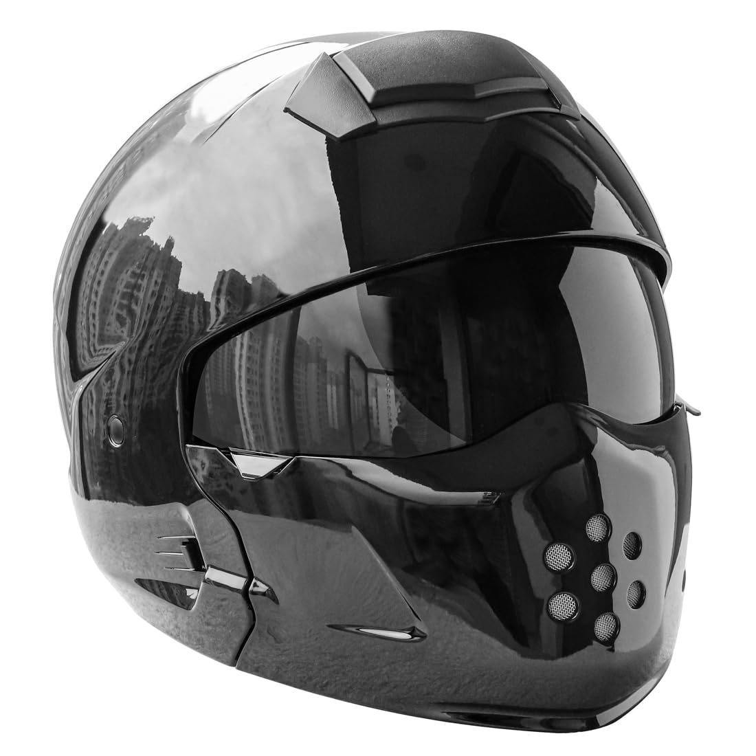 Harssidanzar 3/4 Open Face Motorbike Motorcycle Helmet Full Face Modular Helmets with Visor for Mens and Womens Street Bike Cruiser Scooter DOT Approved CU605US