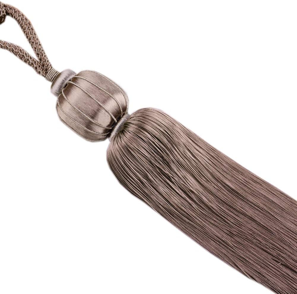 1 Pair Simple Curtain Rope Tiebacks Creative Tassels Curtain Tiebacks Curtain Tassel Holdbacks Buckle Curtain Tassel Rope (Light Coffee)