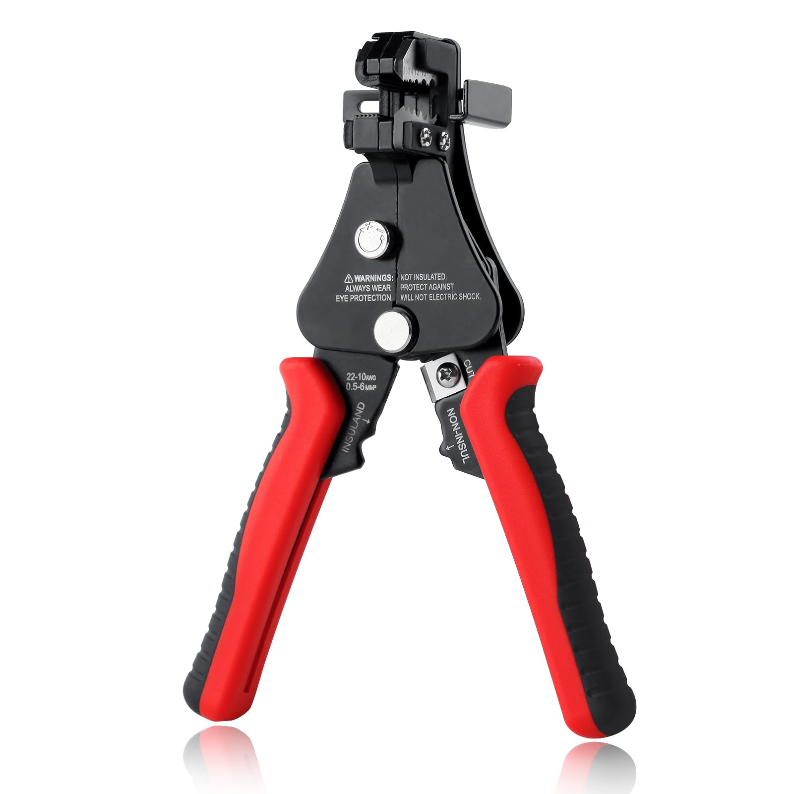 GOLD DEER Wire Stripper 3 in 1 Wire Stripping Cutting Crimping Tool 7-Inch Multifunctional Electrical Stripper Wire Stripping Tool Automatic Wire Stripper for 8-19AWG Solid with Lock Spring Loaded