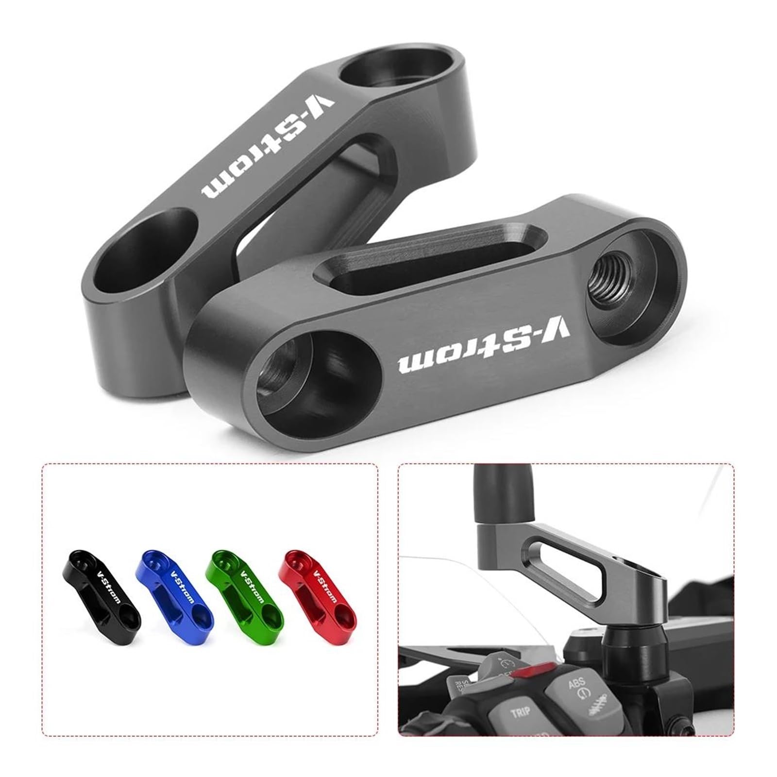 PrzedłUżKa Lusterka Wstecznego Dla Suzuki v-strom 250 650 1000 1050 Vstrom Xt(Gray)