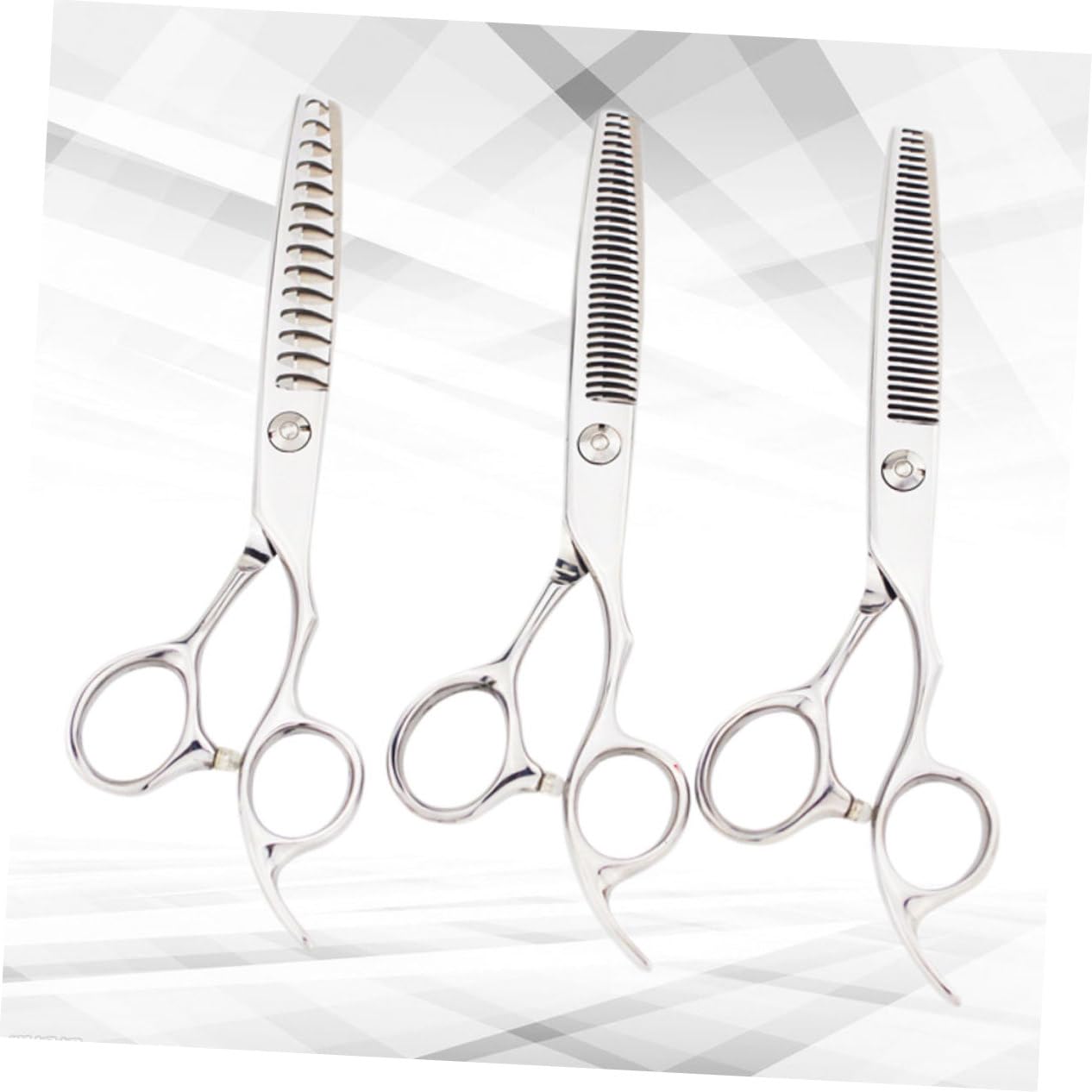 Beaupretty 3 Tijeras de Peluquería Profesional de Acero Inoxidable, Corte Liso y Uniforme para Barbería y Uso Diario, Plata