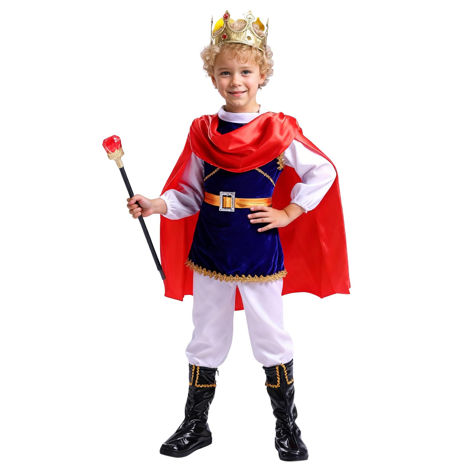 Generisch Costume da principessa medievale per giochi di ruolo con mercato dell'anno, abbigliamento storico per bambini, per feste di cavaliere, spettacoli teatrali, traspirante, con cintura ricamata