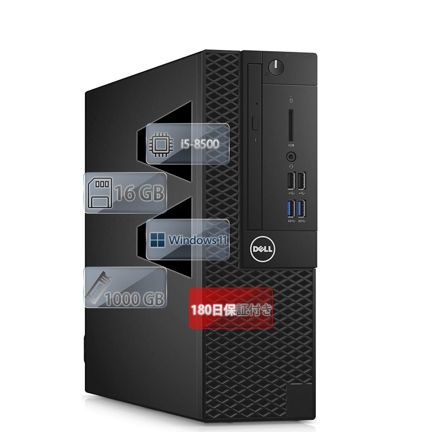 - [Used Refurbishment] Dell Desktop PC DE LL OptiPlex 3060 SFF/CPU 8th Generation Intel Core i5 8500 / 16GB / Latest Windows 11 Pro & MS Office 2019 / USB 3.0 / DP / DVD / HDMI / External WIFI