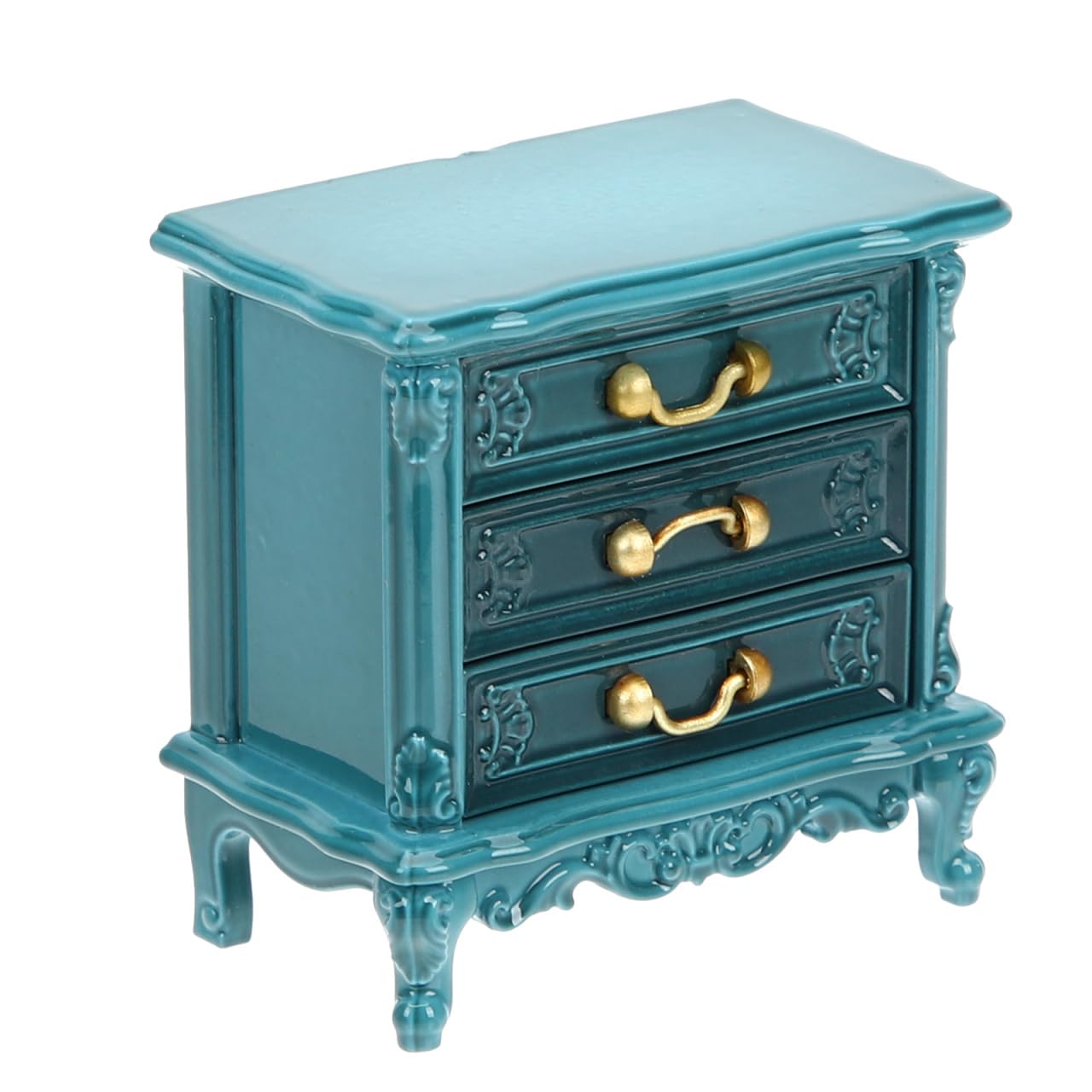 Toddmomy Miniature Bedside Table Doll House Furniture Tiny Nightstand Accessory for Mini Doll House Decoration Realistic Mini Furniture 1 12 Scale