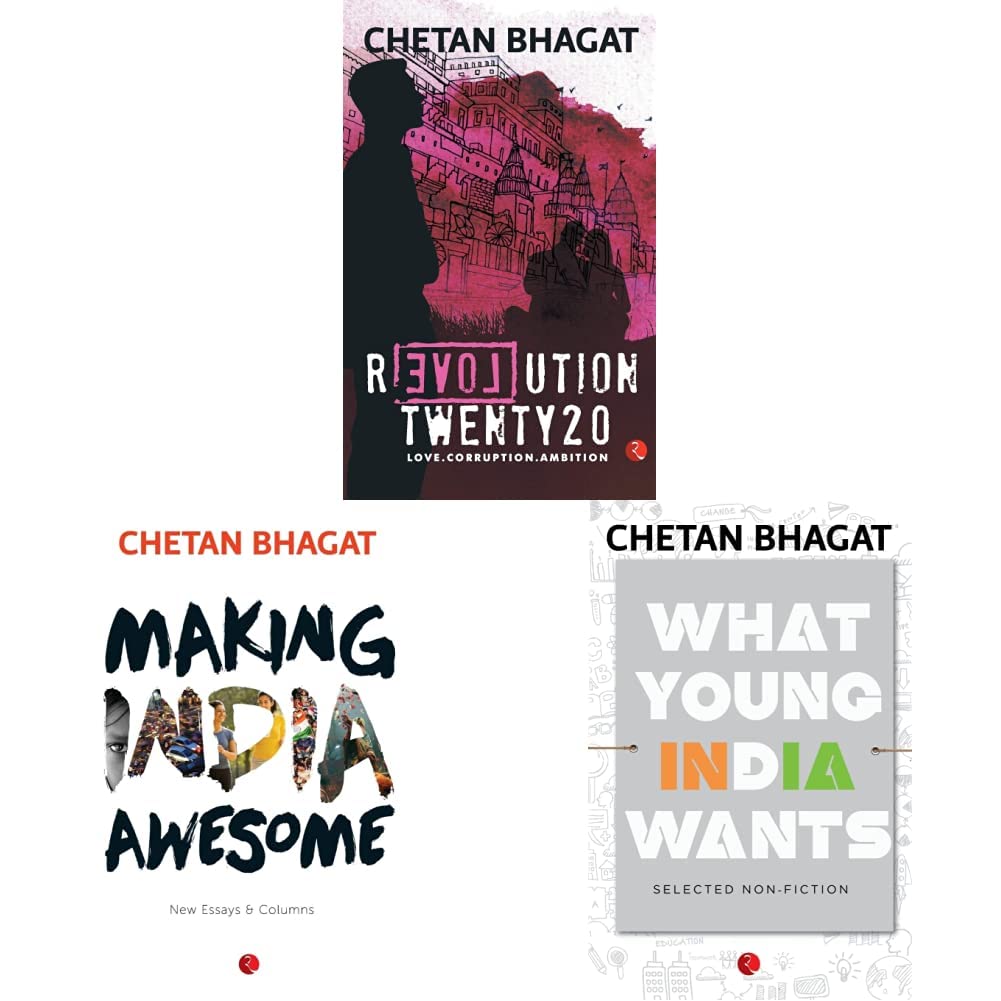 Chetan Bhagat Combo - Revolution Twenty20, What Young India Wants, Making India Awesome (Set of 3 books) Product Bundle