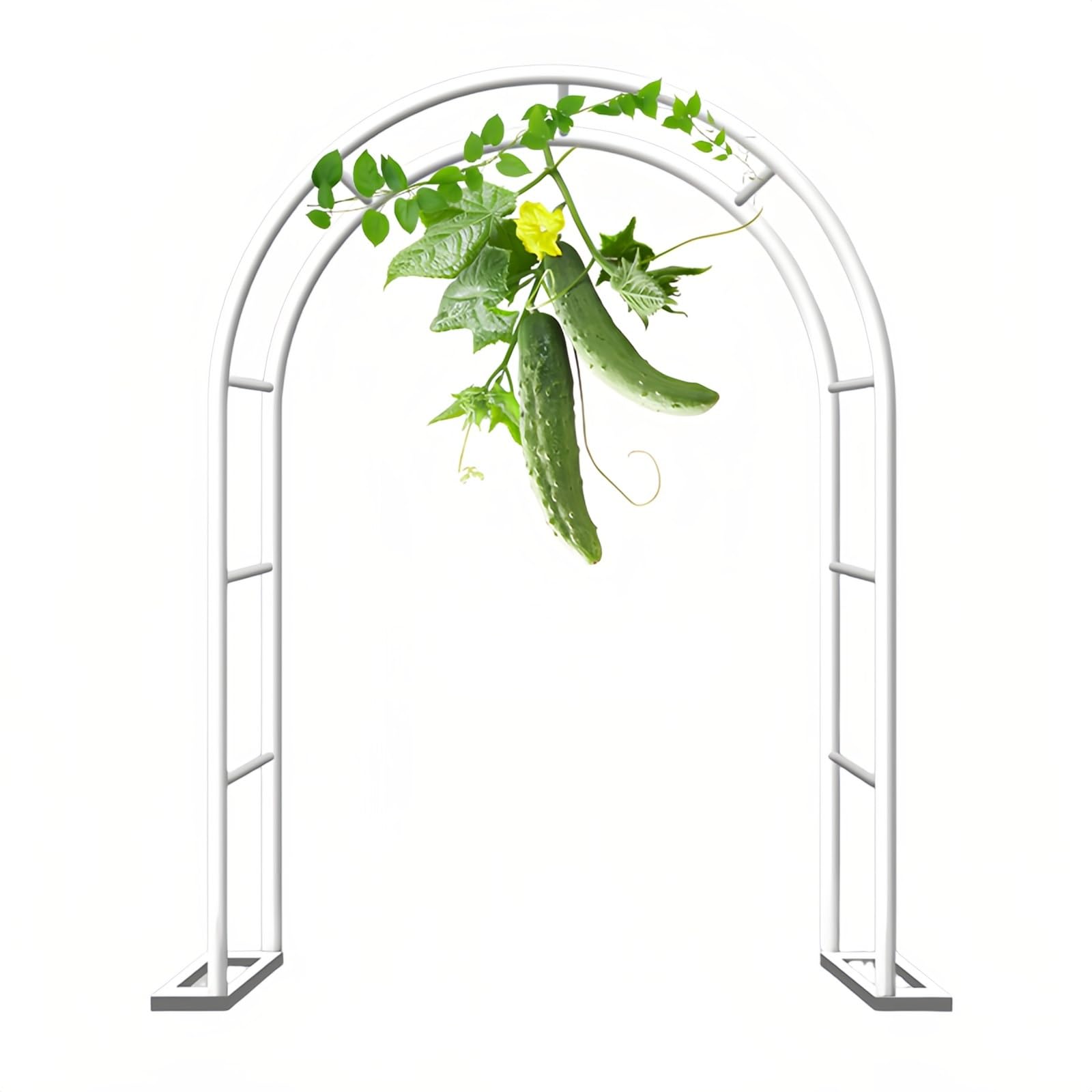 Arco per rose per matrimonio all'aperto, regolabile, 80-350 cm, arco per piante rampicanti, decorazione da giardino durevole per prato, patio, cortile, cerimonia all'aperto (bianco, 280 x 250 cm)