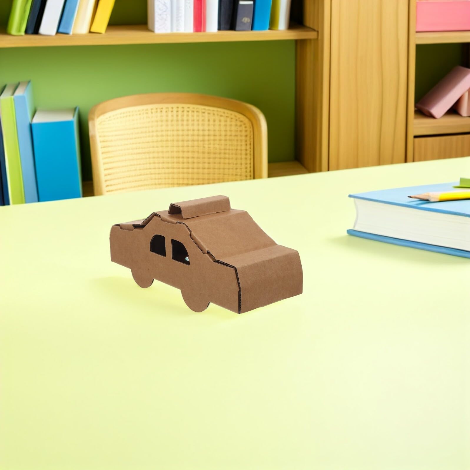 3 Teiliges Bastelset Mit Modellautos Aus Pappe Unfertige Papierfahrzeuge Spielzeugautos Für Kleinkinder Khaki