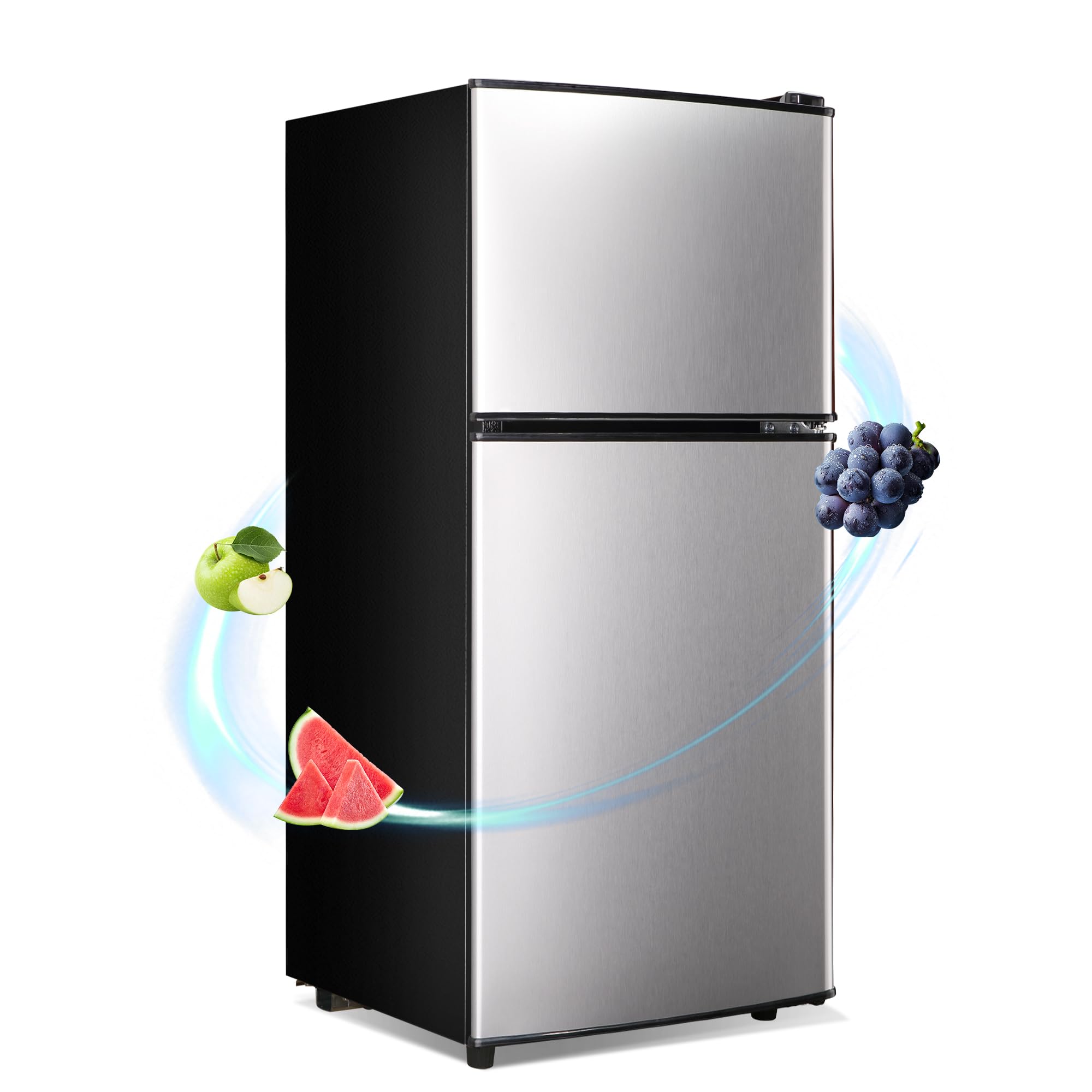 rosmena RO-FLS-90-SILVER-D-M01 4 cu ft Compact Freezer Silver
