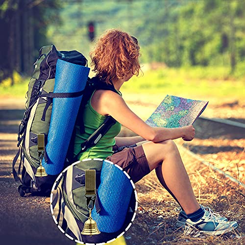 Kcrygogo Solid Brass 1.5" Loud Bear Bells For Hikers,With Silencer And Emergency Whistle For Hiking, Biking, Fishing, Rock Cimbing (2 Sets) #TOP6