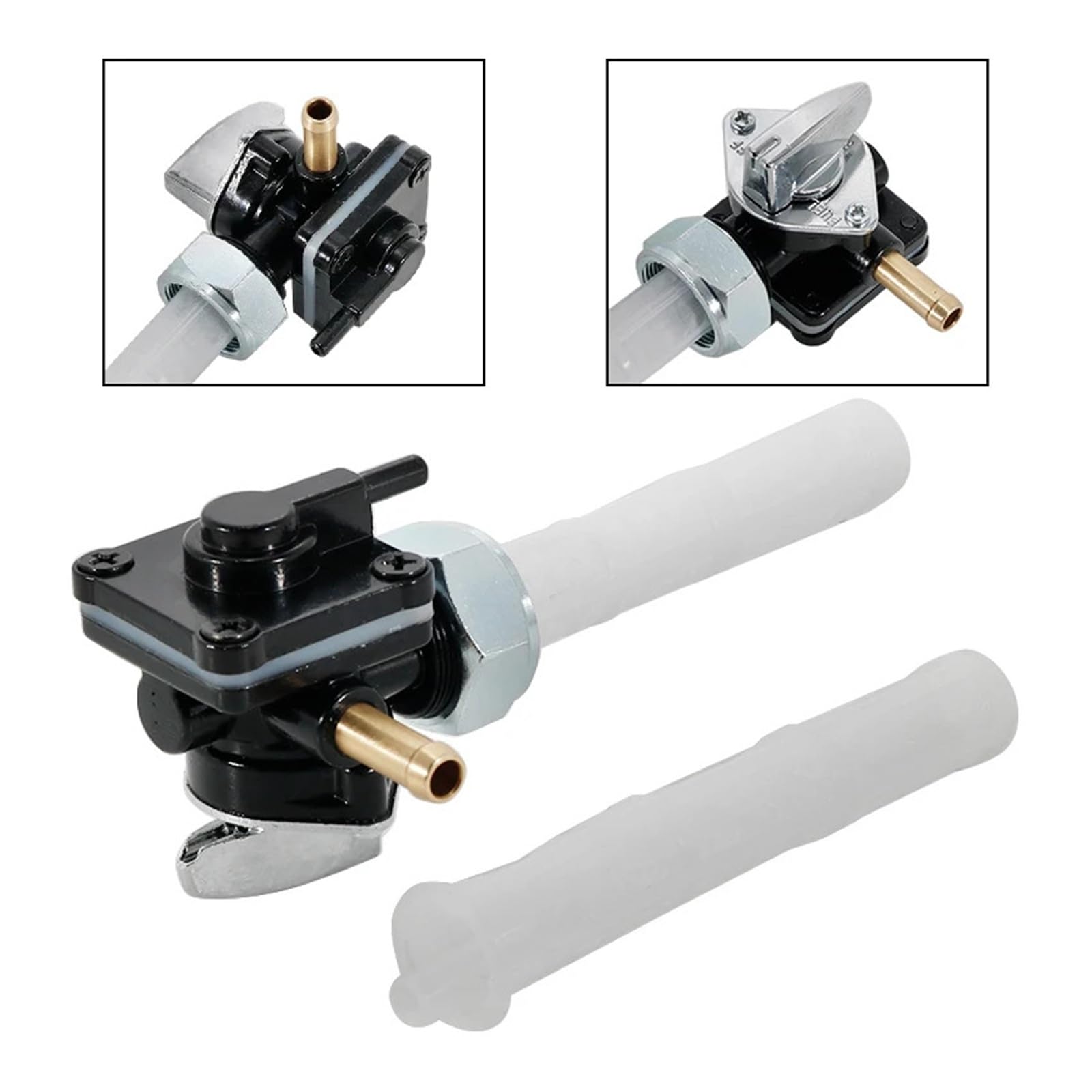 Válvula De Gasolina Válvula de interruptor de tanque de combustible de motocicleta compatible con Harley-Davidson Dyna Convertible FXDS-CONV/Super Glide FXD Grifo de Gasolina