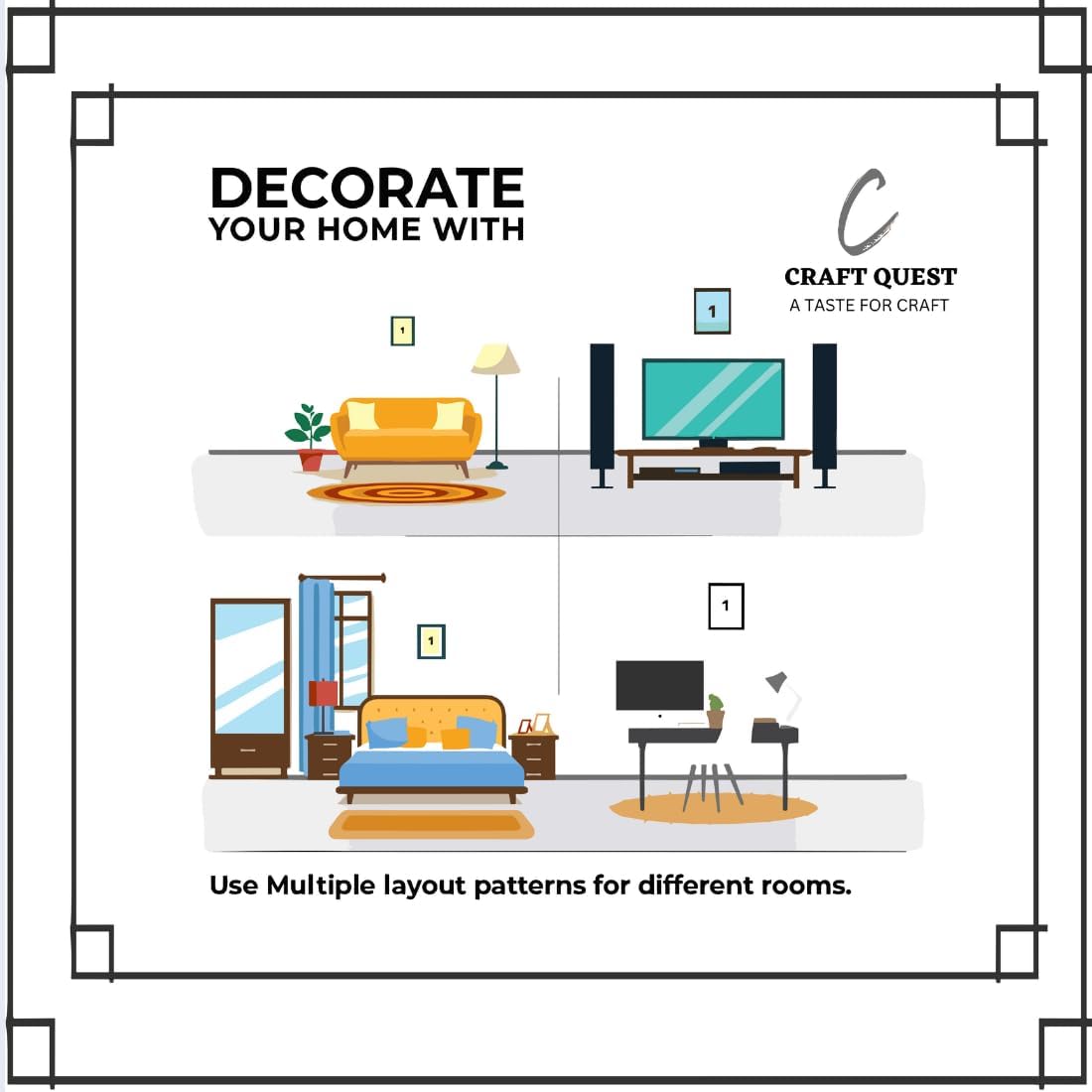 CRAFT QUEST Bageshwar Dham, Baba Sarkar, Pandit Dhirendra Shastri Photo Religious Frame (7 X 9 Inches, Golden)