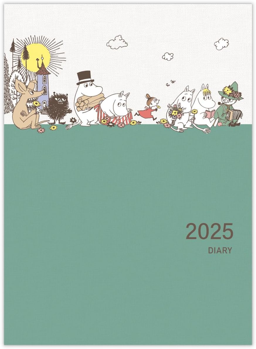Japan Hallmark Moomin Notebook, 2025, A5, Monthly Family Notebook, 835-101 (Begins December 2024)